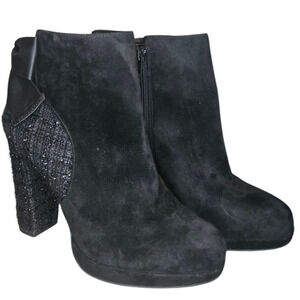 Copper Key Curtsey Suede Tweed Booties Size 6 M